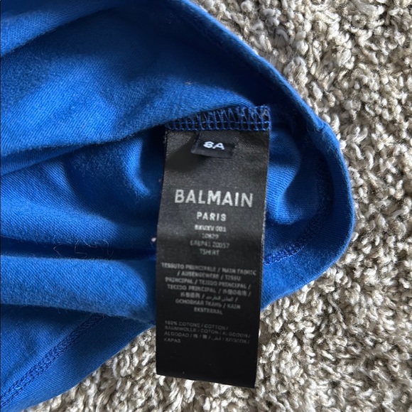 Balmain Kids Blue T-Shirt - Picture 3 of 3